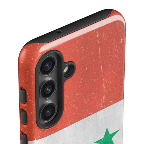 Syria Flag Distressed Galaxy S25 Impact Case
